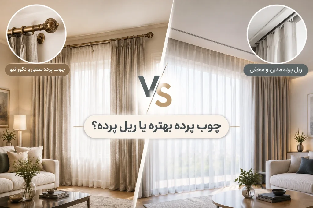 چوب پرده بهتر است یا ریل پرده؟